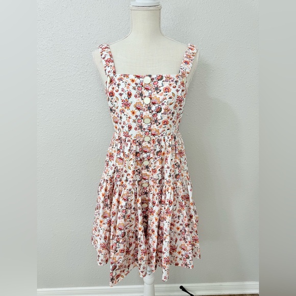 Masons Daughter Dress Womens Small Puff Sleeve Mini Floral Dress - Picture 3 of 11